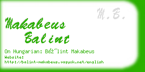 makabeus balint business card